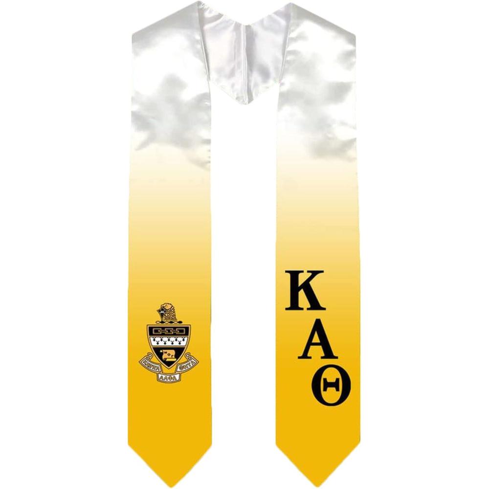 imageGreekgear Kappa Alpha Theta Extra Fancy Diagonal Greek Graduation Stole W Crest