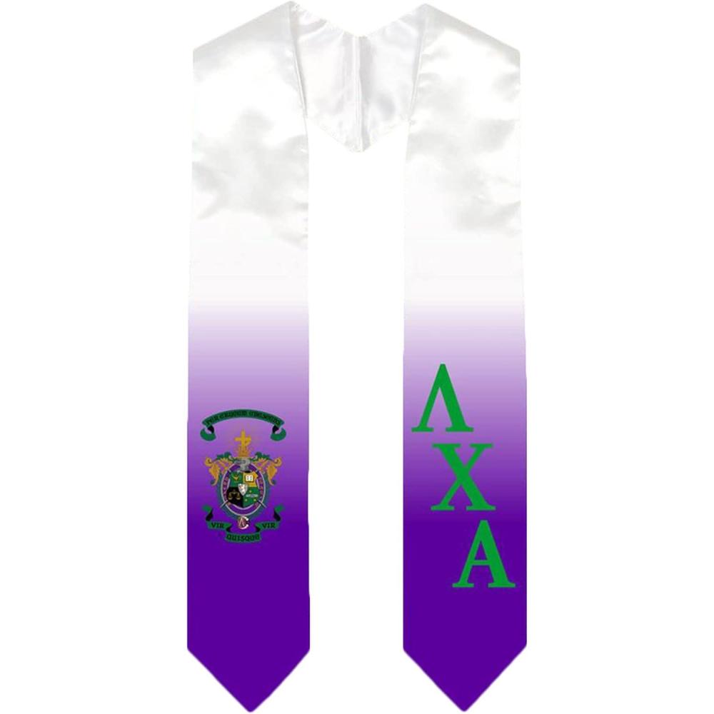 imageGreekgear Lambda Chi Alpha Extra Fancy Diagonal Greek Graduation Stole W Crest