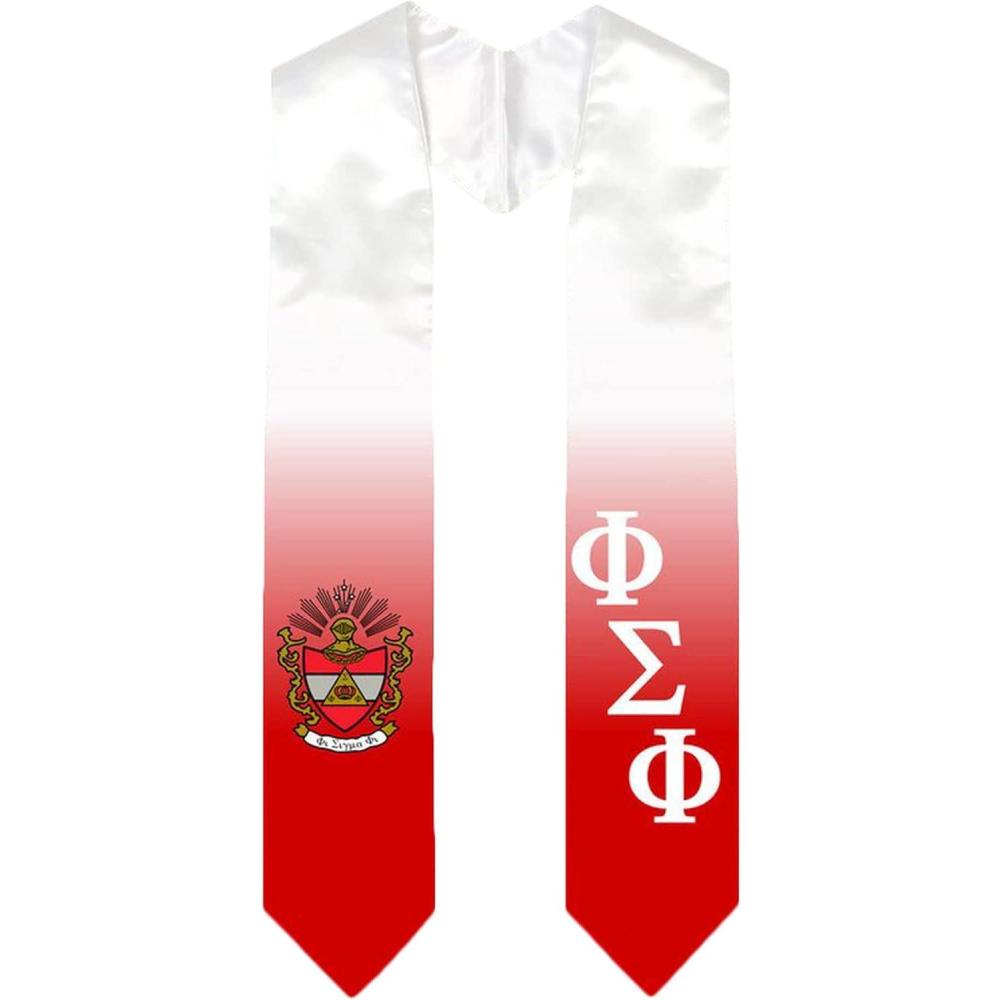 imageGreekgear Phi Sigma Phi Extra Fancy Diagonal Greek Graduation Stole W Crest