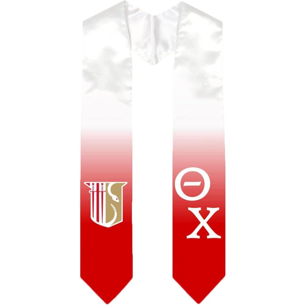 imageGreekgear Theta Chi Extra Fancy Diagonal Greek Graduation Stole W Crest