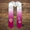 Greekgear Alpha Phi Extra Fancy Diagonal Greek Graduation Stole W Crest