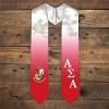 Greekgear Alpha Sigma Alpha ASA Extra Fancy Diagonal Greek Graduation Stole W Crest