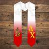 Greekgear Delta Chi Extra Fancy Diagonal Greek Graduation Stole W Crest