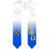 Greekgear Alpha Phi Omega Extra Fancy Diagonal Greek Graduation Stole W Crest