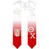 Greekgear Theta Chi Extra Fancy Diagonal Greek Graduation Stole W Crest