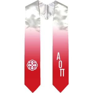 Greekgear Alpha Omicron Pi AOII Extra Fancy Diagonal Greek Graduation Stole W Crest