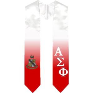 Greekgear Alpha Sigma Phi Extra Fancy Diagonal Greek Graduation Stole W Crest