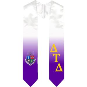 Greekgear Delta Tau Delta DTD Extra Fancy Diagonal Greek Graduation Stole W Crest