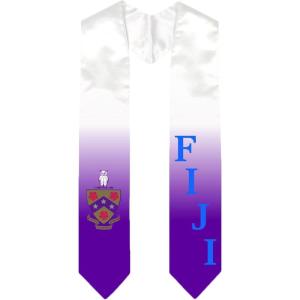 Greekgear Fiji Extra Fancy Diagonal Greek Graduation Stole W Crest