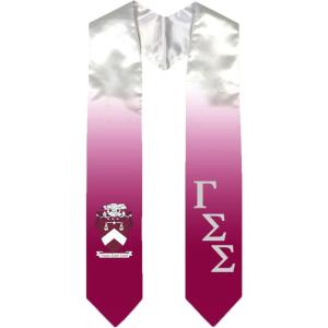 Greekgear Gamma Sigma Sigma Extra Fancy Diagonal Greek Graduation Stole W Crest