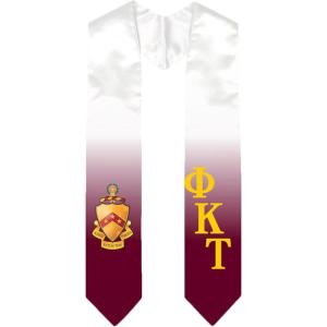 Greekgear Phi Kappa Tau Extra Fancy Diagonal Greek Graduation Stole W Crest