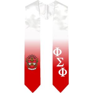 Greekgear Phi Sigma Phi Extra Fancy Diagonal Greek Graduation Stole W Crest