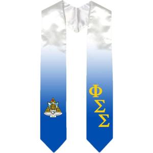 Greekgear Phi Sigma Sigma Extra Fancy Diagonal Greek Graduation Stole W Crest