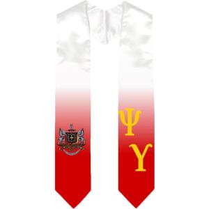 Greekgear Psi Upsilon Extra Fancy Diagonal Greek Graduation Stole W Crest