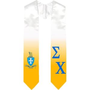 Greekgear Sigma Chi Extra Fancy Diagonal Greek Graduation Stole W Crest