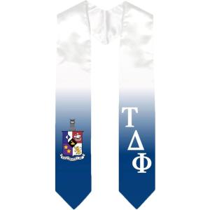 Greekgear Tau Delta Phi Extra Fancy Diagonal Greek Graduation Stole W Crest