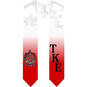 Greekgear Tau Kappa Epsilon TKE Extra Fancy Diagonal Greek Graduation Stole W Crest