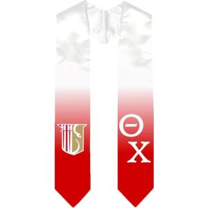Greekgear Theta Chi Extra Fancy Diagonal Greek Graduation Stole W Crest