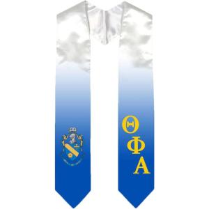 Greekgear Theta Phi Alpha Extra Fancy Diagonal Greek Graduation Stole W Crest