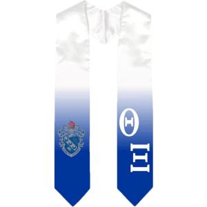 Greekgear Theta Xi Extra Fancy Diagonal Greek Graduation Stole W Crest