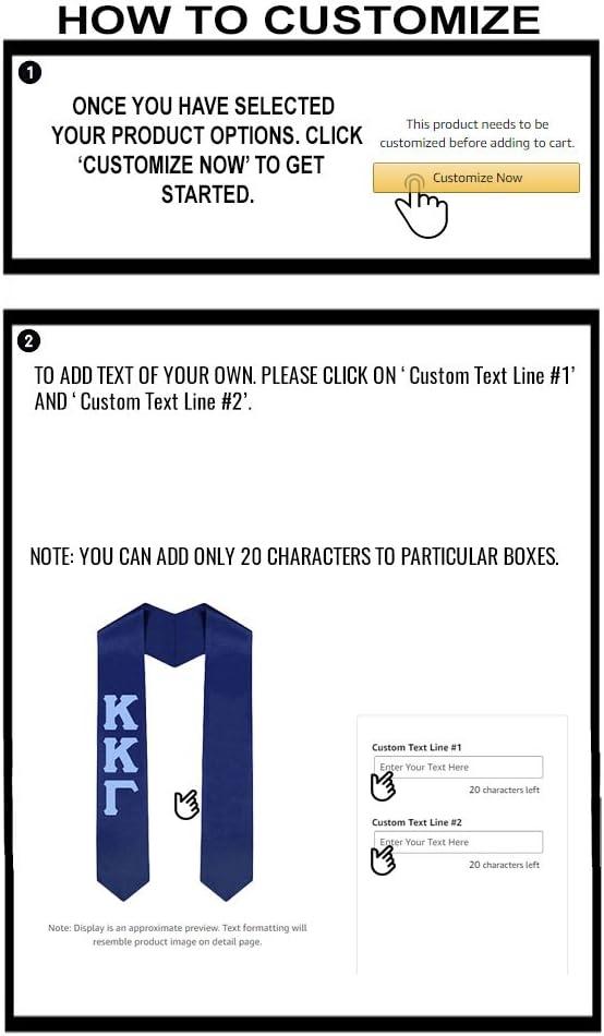 imageCustom Kappa Kappa Gamma Graduation Stole SashNavy Blue