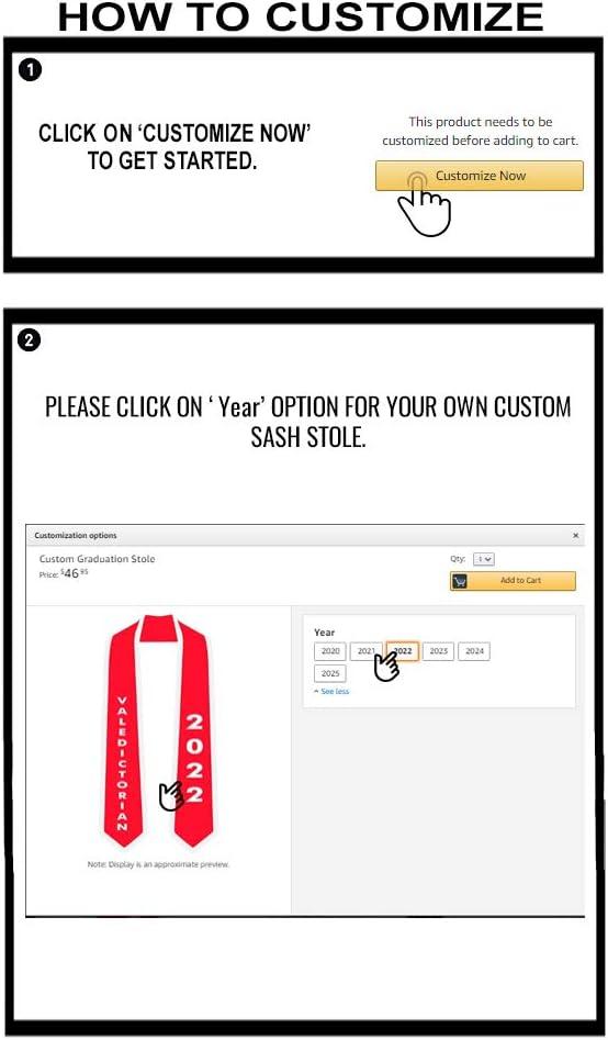 imageGreekgear Custom Graduation StoleRed WWhite Trim