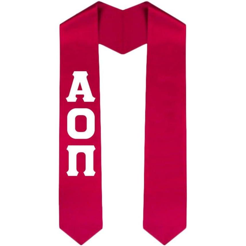 imageCustom Alpha Omicron Pi AOII Graduation Stole SashRed