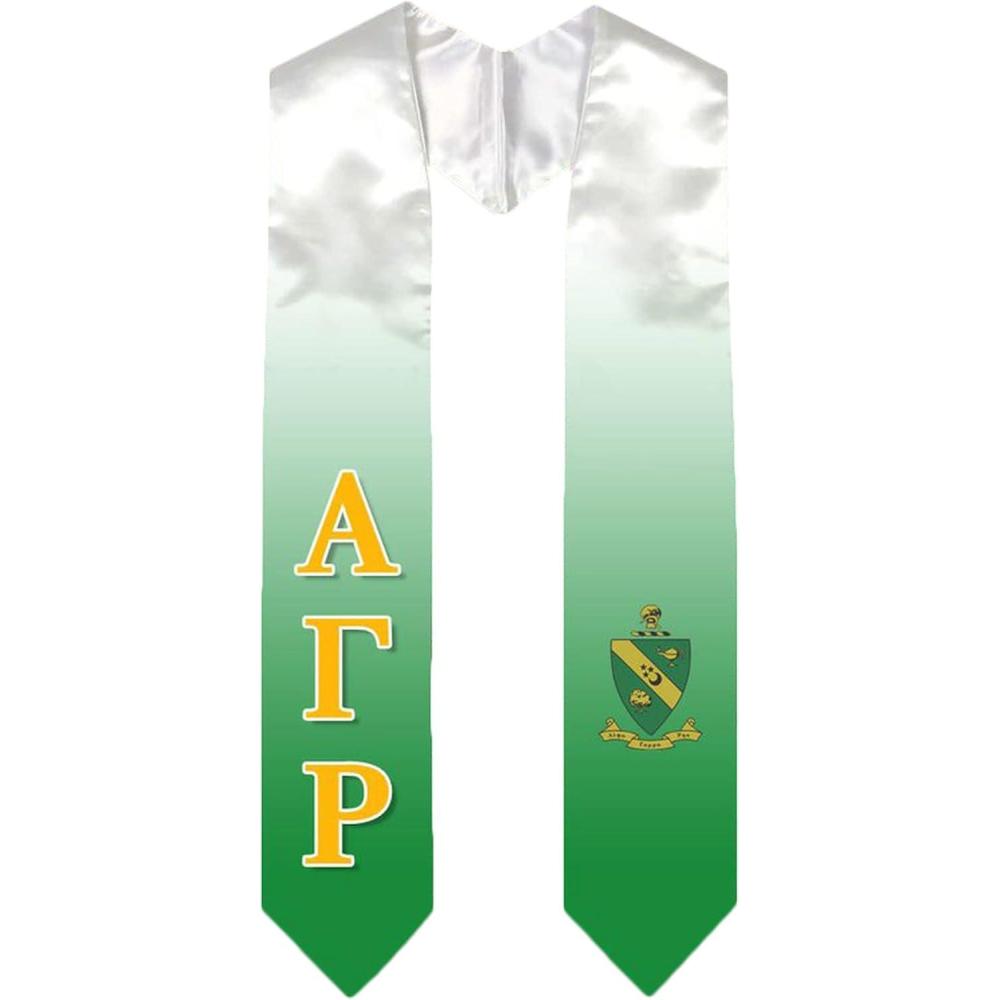 imageGreekgear Alpha Gamma Rho Extra Fancy Simple Greek Graduation Stole W Crest
