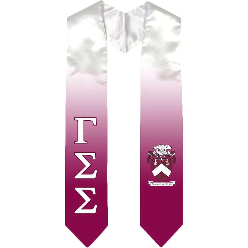 imageGreekgear Gamma Sigma Sigma Extra Fancy Simple Greek Graduation Stole W Crest