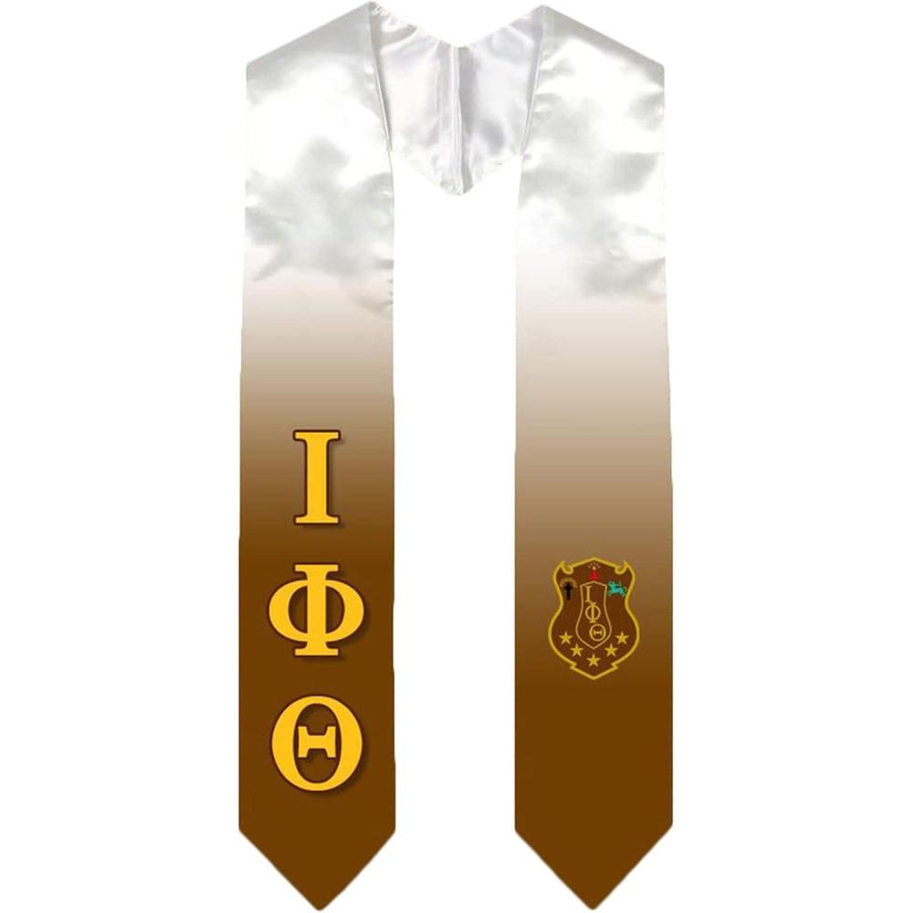 imageGreekgear Iota Phi Theta Extra Fancy Simple Greek Graduation Stole W Crest