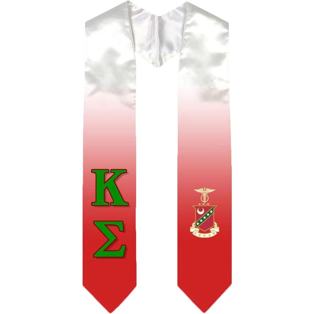 imageGreekgear Kappa Sigma Extra Fancy Simple Greek Graduation Stole W Crest