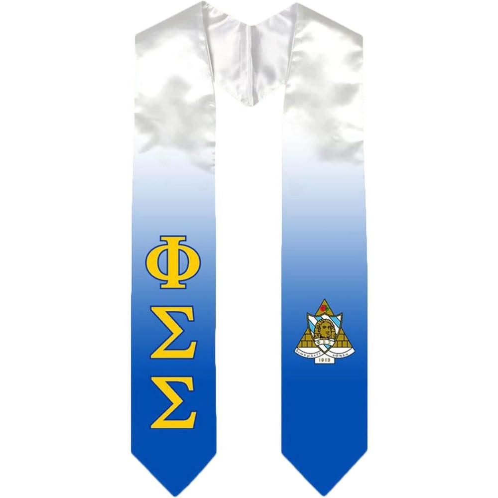 imageGreekgear Phi Sigma Sigma Extra Fancy Simple Greek Graduation Stole W Crest