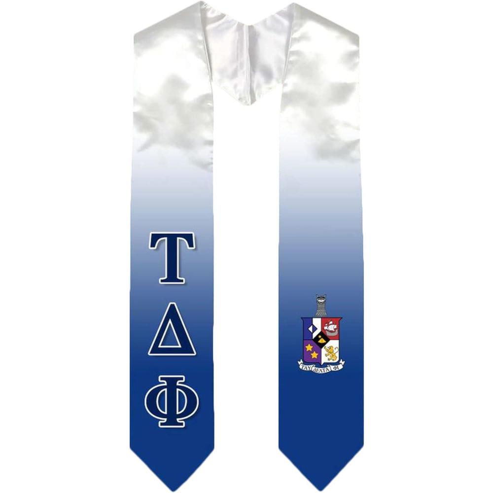 imageGreekgear Tau Delta Phi Extra Fancy Simple Greek Graduation Stole W Crest