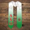 Greekgear Alpha Chi Omega Extra Fancy Simple Greek Graduation Stole W Crest