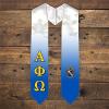 Greekgear Alpha Phi Omega Extra Fancy Simple Greek Graduation Stole W Crest