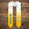 Greekgear Alpha Sigma Tau AST Extra Fancy Simple Greek Graduation Stole W Crest