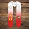 Greekgear Chi Omega Chi O Extra Fancy Simple Greek Graduation Stole W Crest