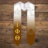 Greekgear Iota Phi Theta Extra Fancy Simple Greek Graduation Stole W Crest
