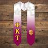 Greekgear Phi Kappa Tau Extra Fancy Simple Greek Graduation Stole W Crest