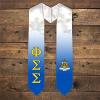 Greekgear Phi Sigma Sigma Extra Fancy Simple Greek Graduation Stole W Crest