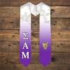 Greekgear Sigma Alpha Mu Extra Fancy Simple Greek Graduation Stole W Crest