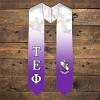 Greekgear Tau Epsilon Phi Extra Fancy Simple Greek Graduation Stole W Crest