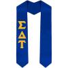 Custom Sigma Delta Tau Graduation Stole Sash(Royal Blue)