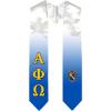 Greekgear Alpha Phi Omega Extra Fancy Simple Greek Graduation Stole W Crest