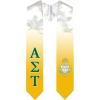 Greekgear Alpha Sigma Tau AST Extra Fancy Simple Greek Graduation Stole W Crest