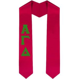 Custom Alpha Gamma Delta Graduation Stole Sash(Red)