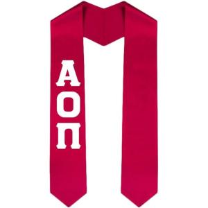 Custom Alpha Omicron Pi AOII Graduation Stole Sash(Red)