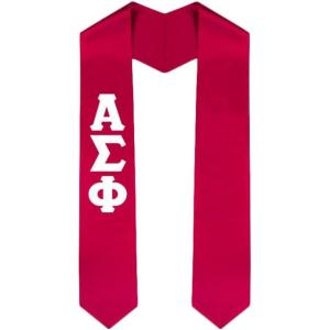 Custom Alpha Sigma Phi Graduation Stole Sash(Red)