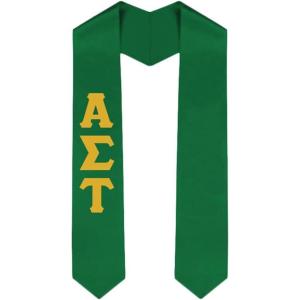 Custom Alpha Sigma Tau AST Graduation Stole Sash(Kelly Green)