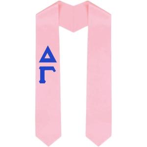 Custom Delta Gamma Graduation Stole Sash(Pink)